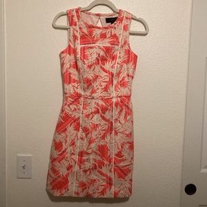 New J. Crew Tropical Sheath Dress Size 00 Pink White Pattern NWT